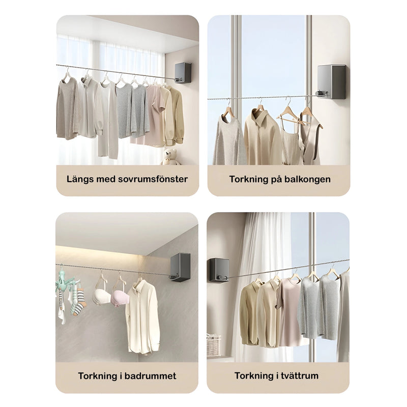 Torkställning vägg lackad aluminium