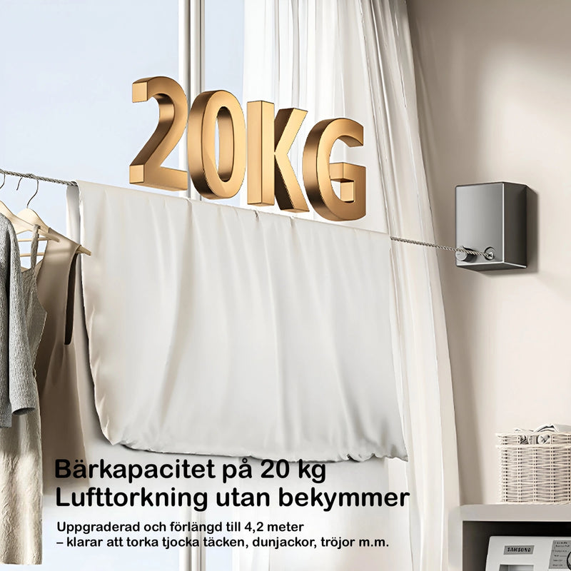 Torkställning väggmonterad för badrum